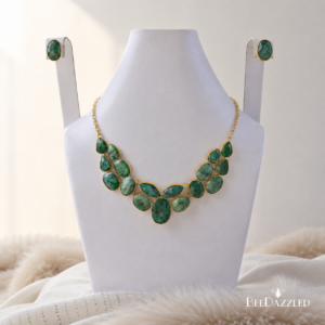 Green Cultured Emerald Set